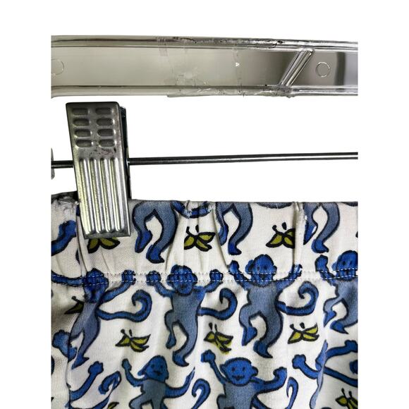 Roller Rabbit Sleepwear Pajama Set Womens XXS Blue Monkey Banana Short Sleeve - Picture 8 of 12